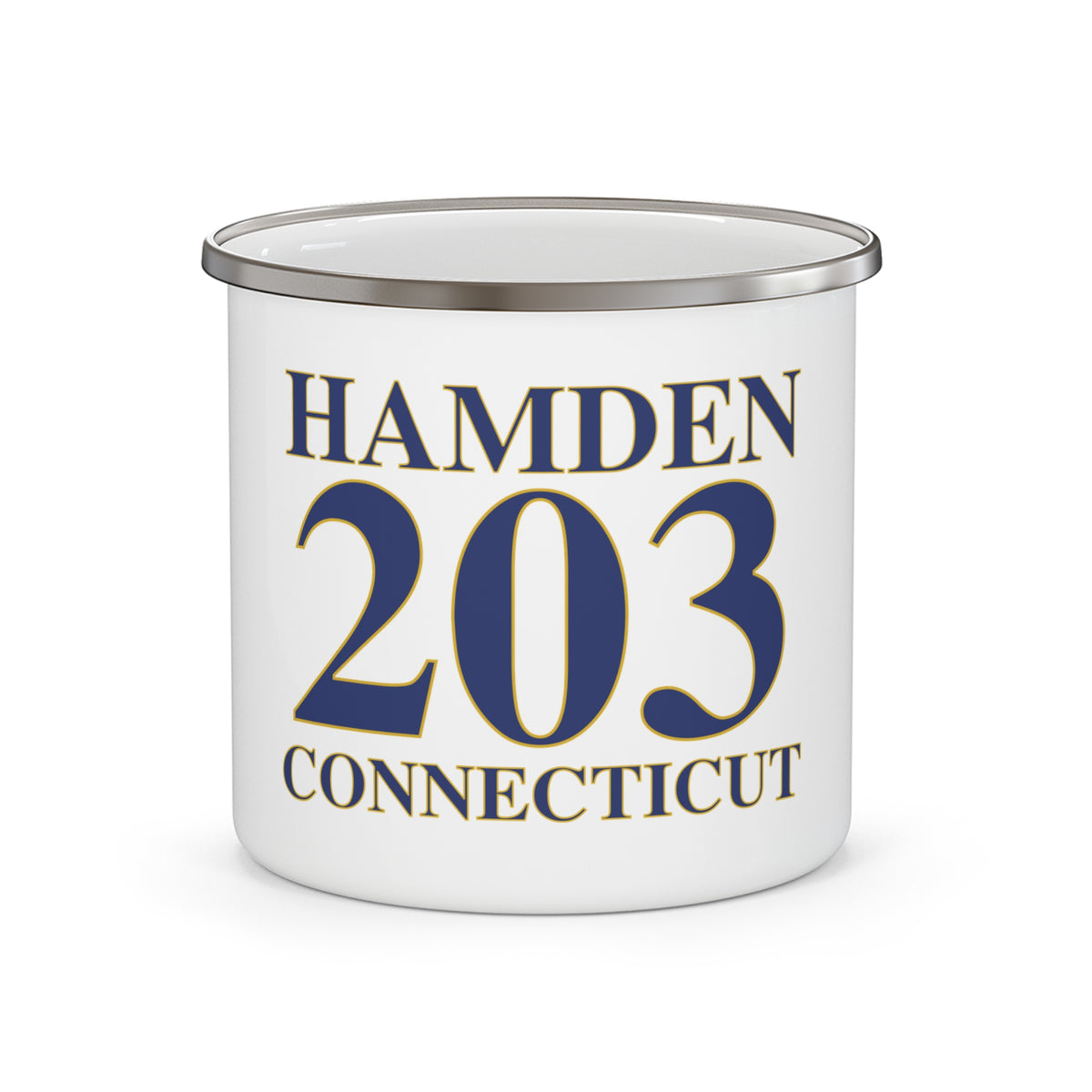 Hamden 203 Connecticut Enamel Camping Mug