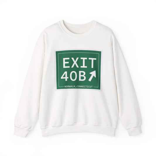 Vintage Exit 40B Merritt Parkway Sign Unisex Heavy Blend™ Crewneck Sweatshirt