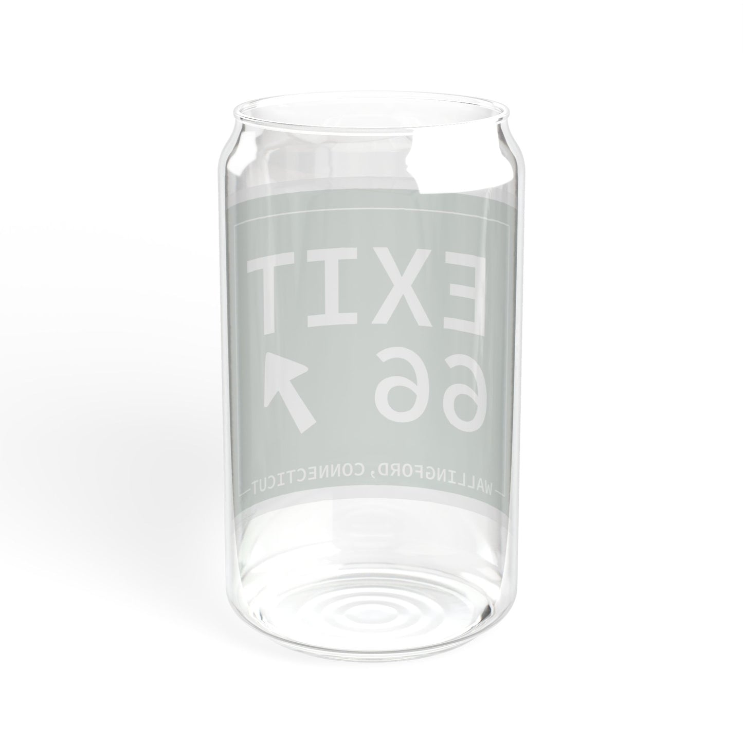 Vintage Exit 66 WCP Sign Sipper Glass, 16oz