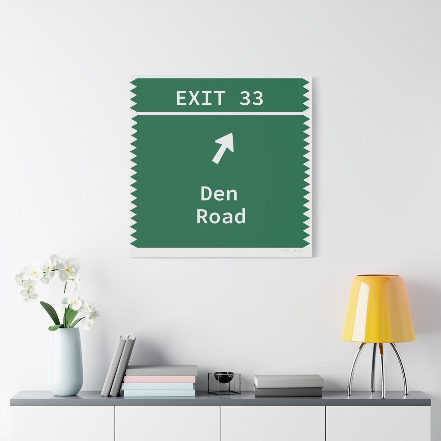 Vintage Merritt Parkway Exit 33 Sign Matte Canvas, Stretched, 1.25"