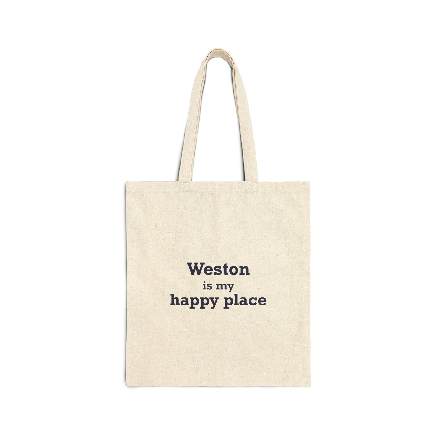 Weston Is My Happy Place Cotton Canvas Tote Bag