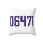 06471 North Branford Connecticut Zip Code Polyester Square Pillow