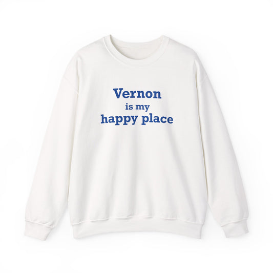Vernon is My Happy Place Unisex Heavy Blend™ Crewneck Sweatshirt