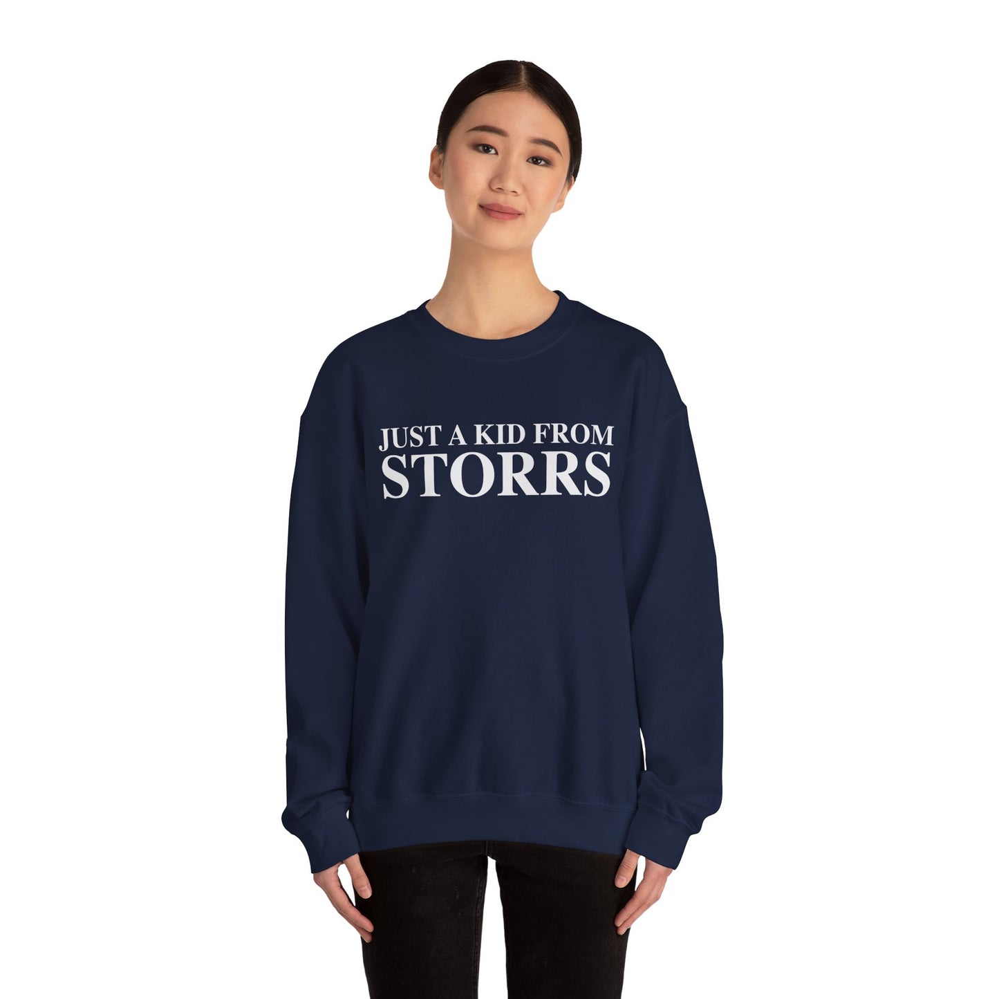 Just a kid from Storrs Unisex Heavy Blend™ Crewneck Sweatshirt