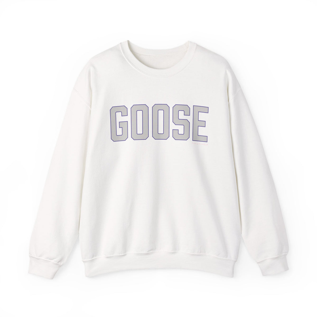 Goose Zip Code Gray & Purple Unisex Heavy Blend™ Crewneck Sweatshirt