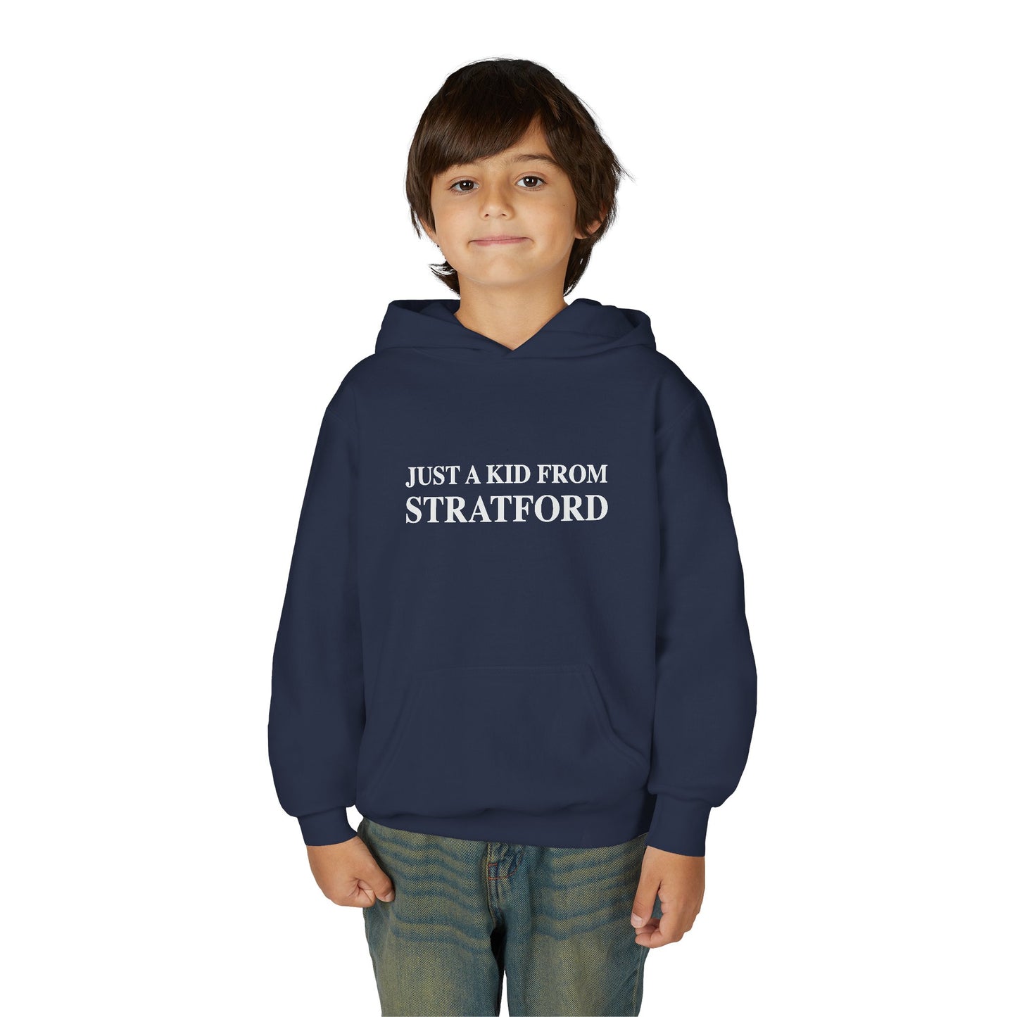 Just a kid from Stratford Youth Heavy Blend Hooded Sweatshirt