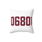 06801 Bethel Connecticut Zip Code Spun Polyester Square Pillow