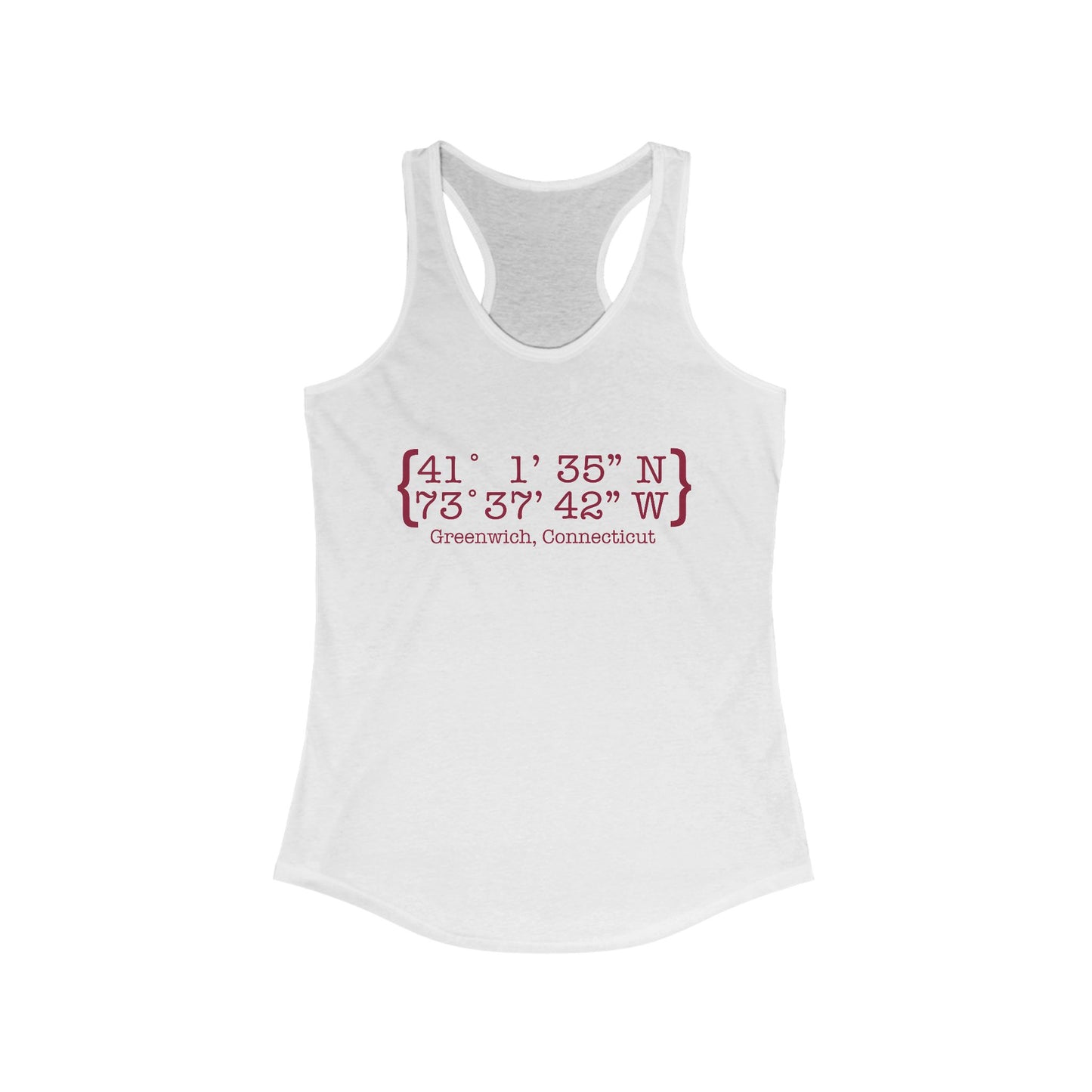Greenwich Coordinates Women's Ideal Racerback Tank Top
