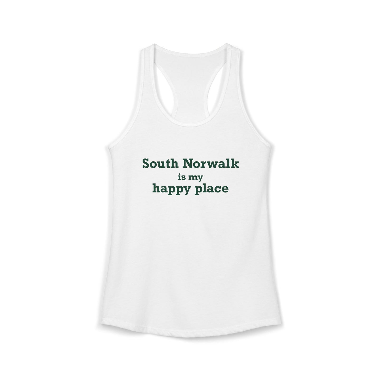 South Norwalk is My Happy Place Women's Ideal Racerback Tank Top