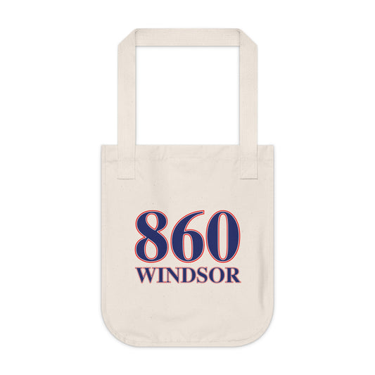 860 Windsor Red, White & Blue Organic Canvas Tote Bag