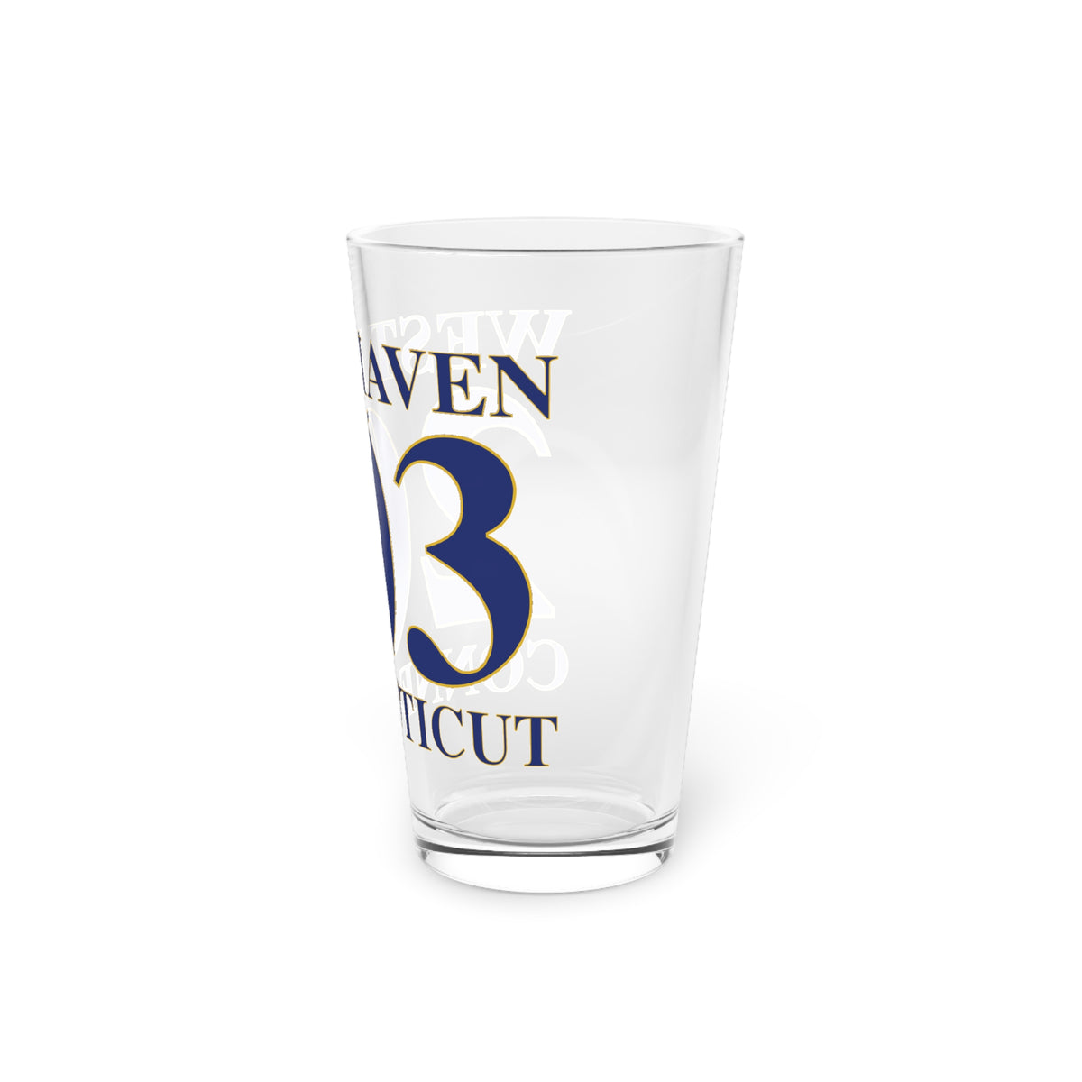 West Haven 203 Connecticut Pint Glass, 16oz