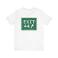 Vintage Exit 44 Merritt Parkway Sign Unisex Jersey Short Sleeve T-Shirt