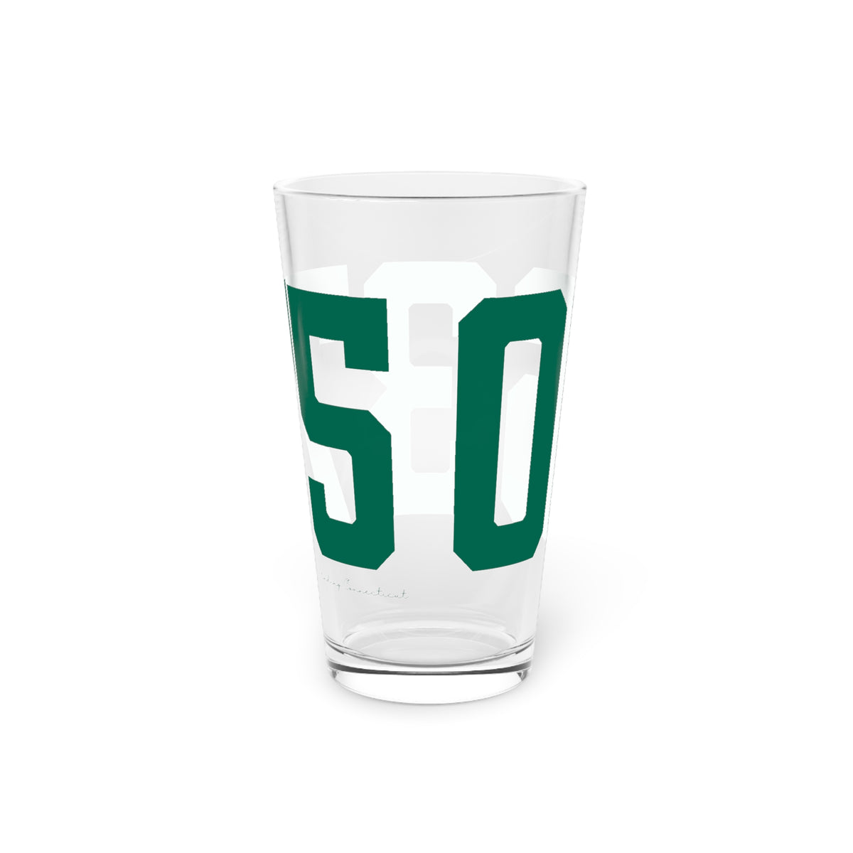 06375 New London Connecticut Zip Code Pint Glass, 16oz