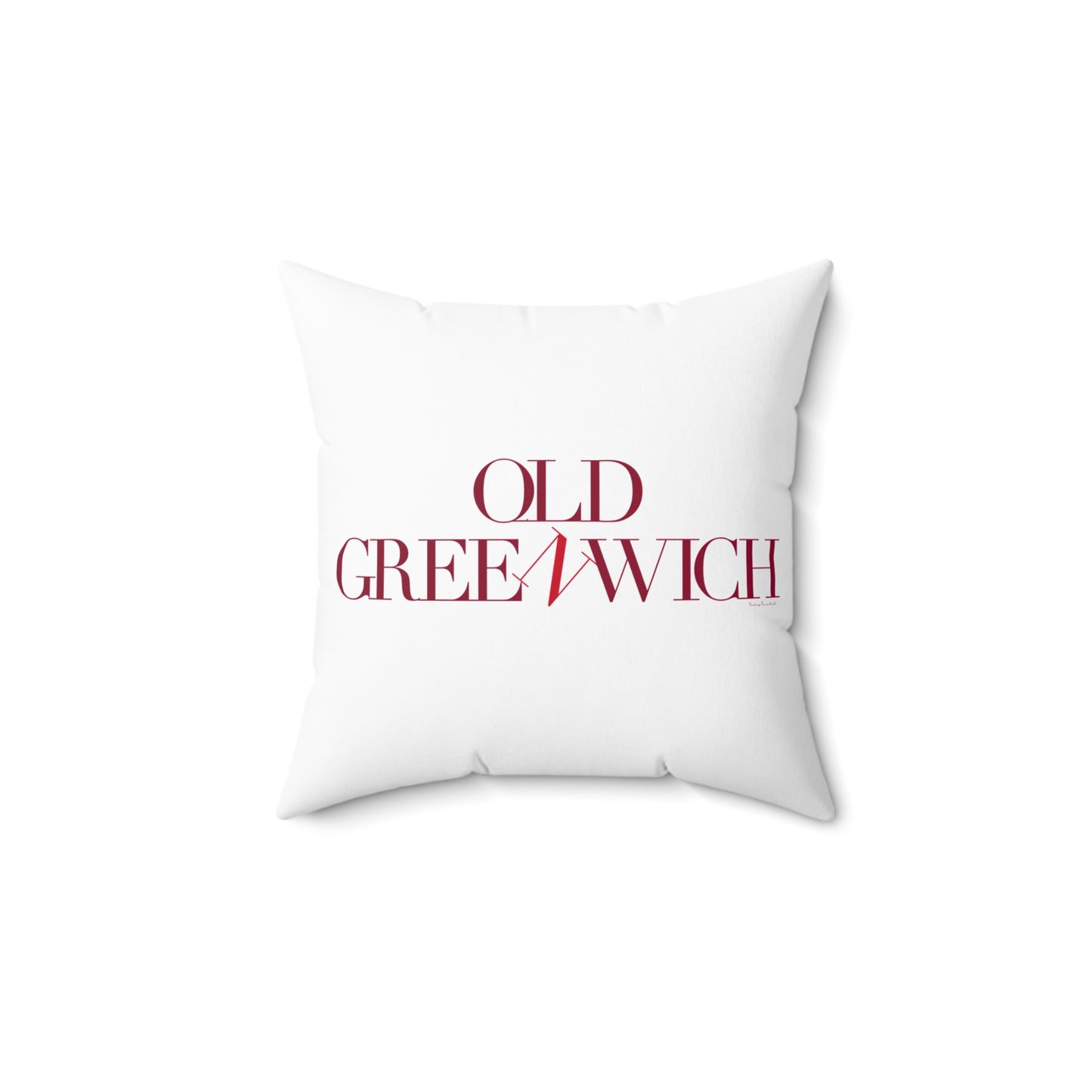 41 Tilt Old Greenwich Spun Polyester Square Pillow