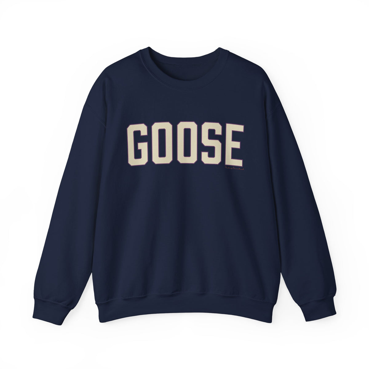 Goose Zip Code Cream & Purple Unisex Heavy Blend™ Crewneck Sweatshirt