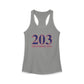 203 Strawberry Hill Red, White & Blue Women's Ideal Racerback Tank Top
