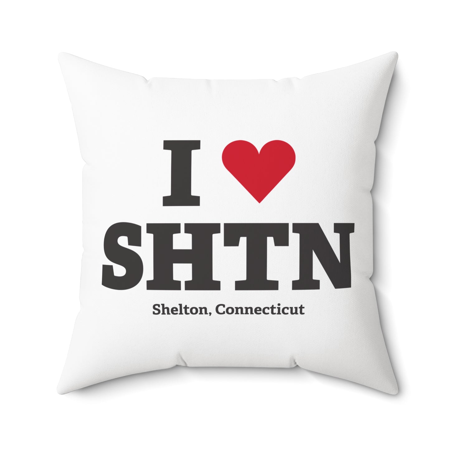 I Heart SHTN Spun Polyester Square Pillow