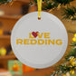 Love Redding Glass Ornaments