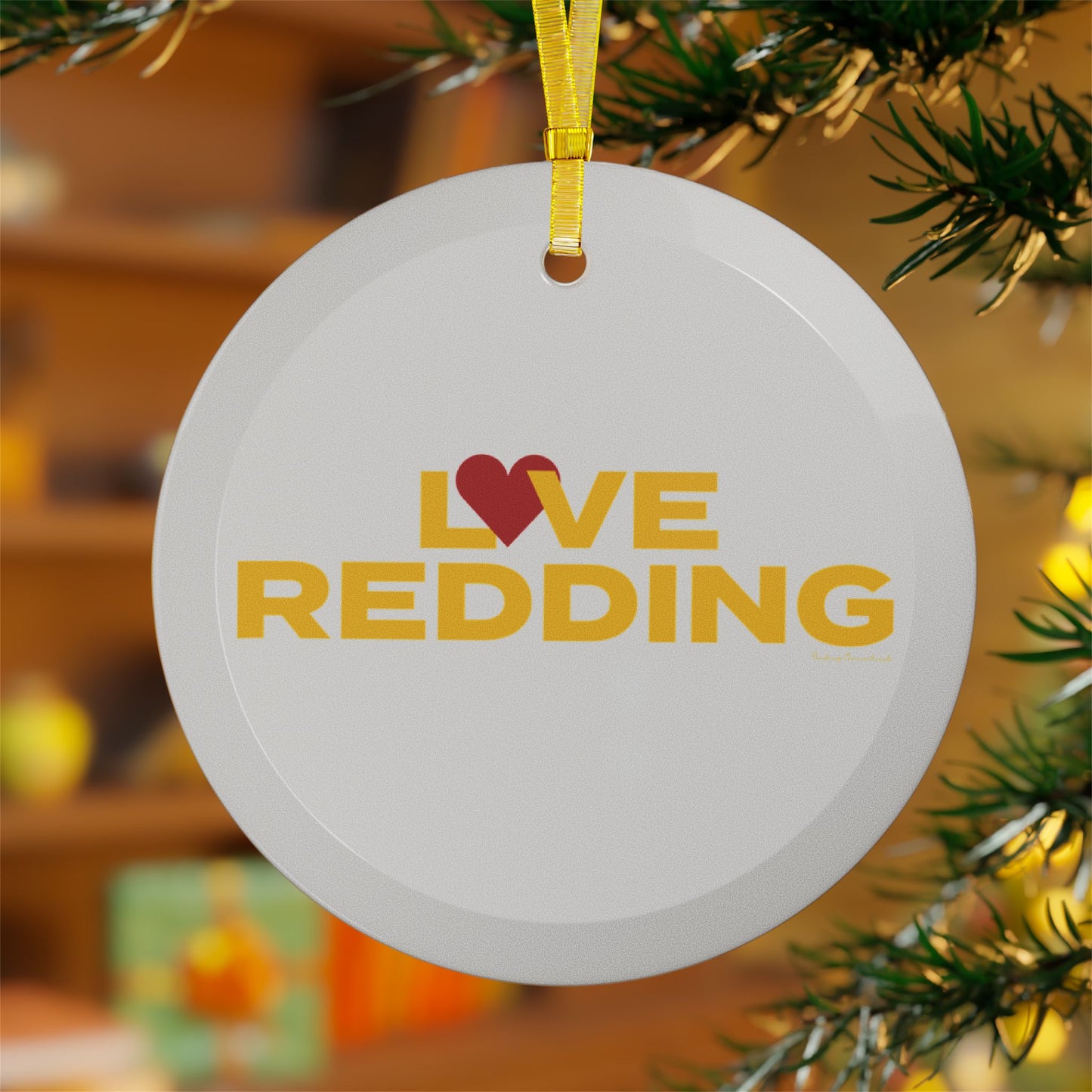 Love Redding Glass Ornaments