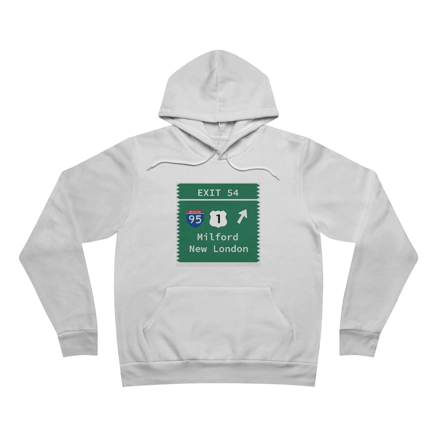 Vintage Merritt Parkway Exit 54 Sign Unisex Sponge Fleece Pullover Hoodie