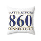 East Hartford 860 Connecticut Polyester Square Pillow