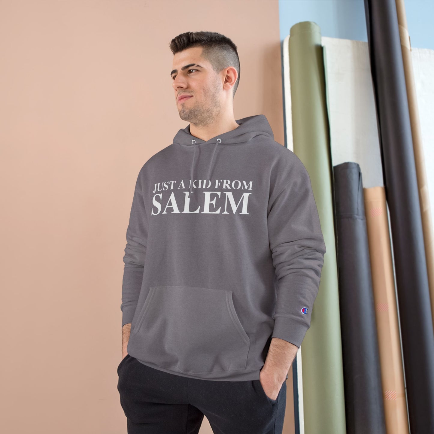Just a kid from Salem Champion Hoodie
