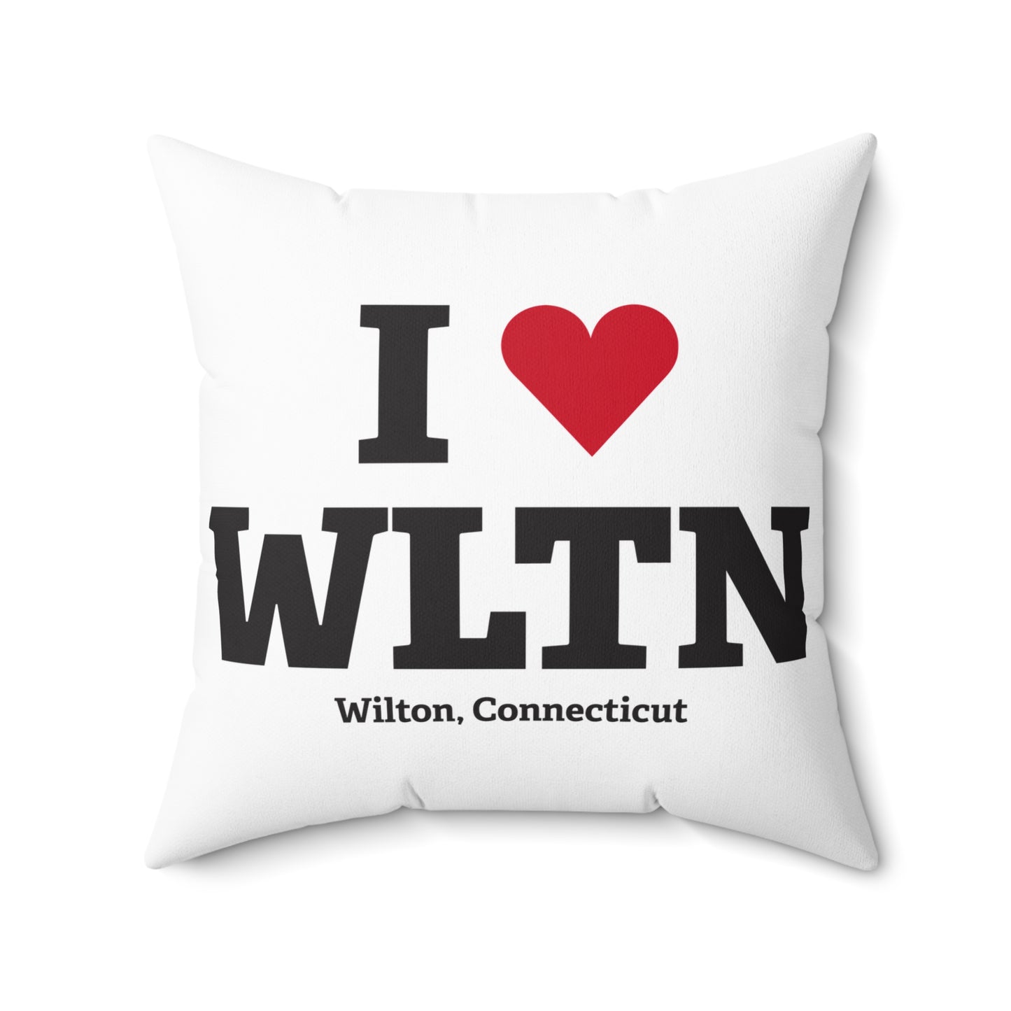 I Heart WLTN Spun Polyester Square Pillow