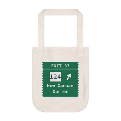 Vintage Merritt Parkway Exit 37 Sign Organic Canvas Tote Bag