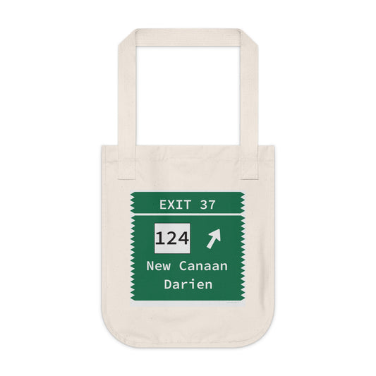Vintage Merritt Parkway Exit 37 Sign Organic Canvas Tote Bag