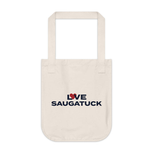 Love Saugatuck Organic Canvas Tote Bag