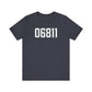 06811 Danbury CT Zip Code Unisex Jersey Short Sleeve T-Shirt