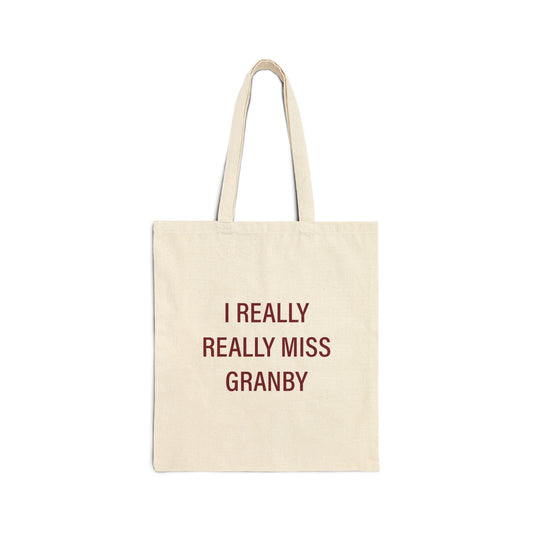 I Really Really Miss Granby Cotton Canvas Tote Bag