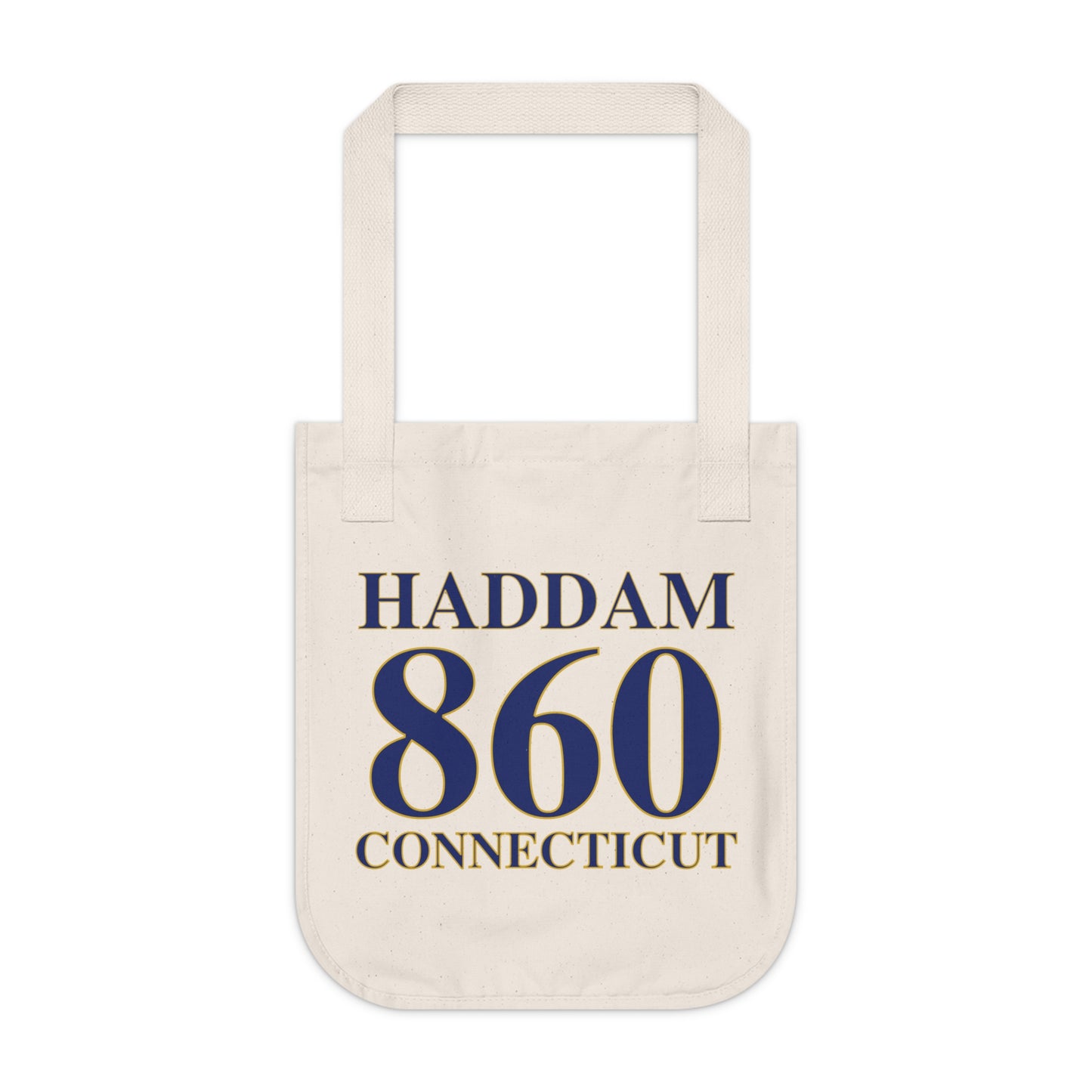 Haddam 860 Connecticut Organic Canvas Tote Bag