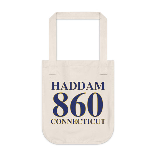 Haddam 860 Connecticut Organic Canvas Tote Bag