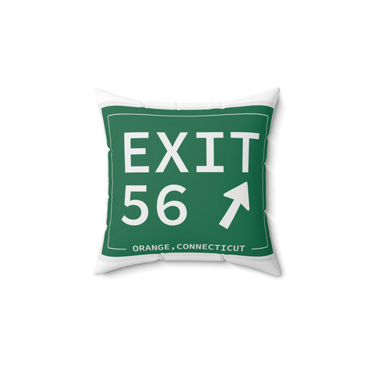 Vintage Exit 56 WCP Sign Spun Polyester Square Pillow