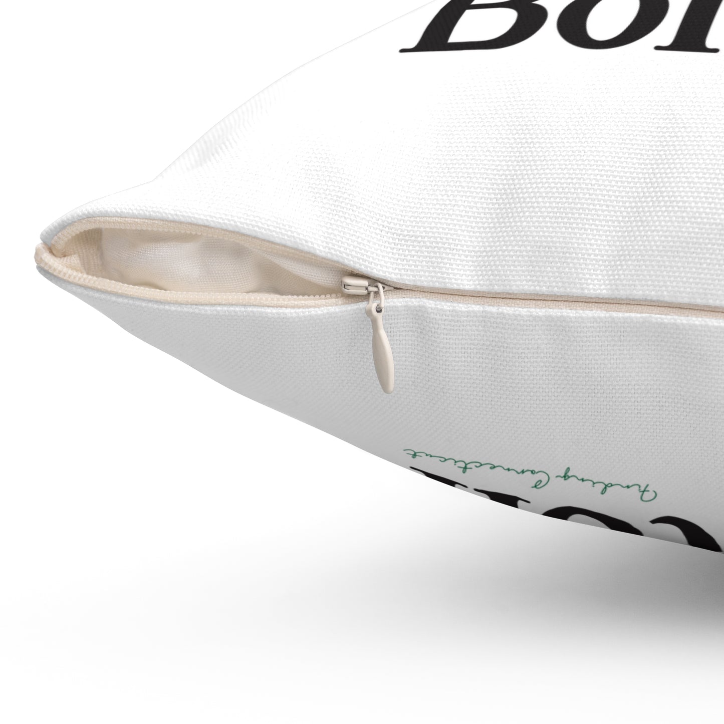 I Clover Bolton Spun Polyester Square Pillow