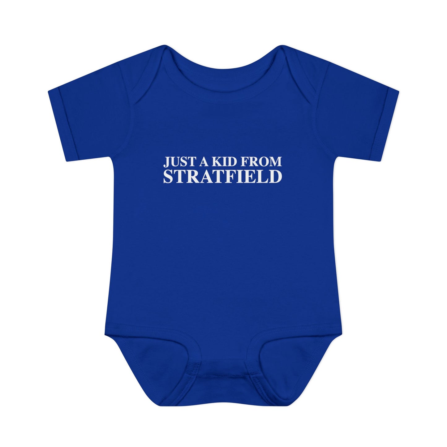 Just a kid from Stratfield Infant Baby Rib Bodysuit