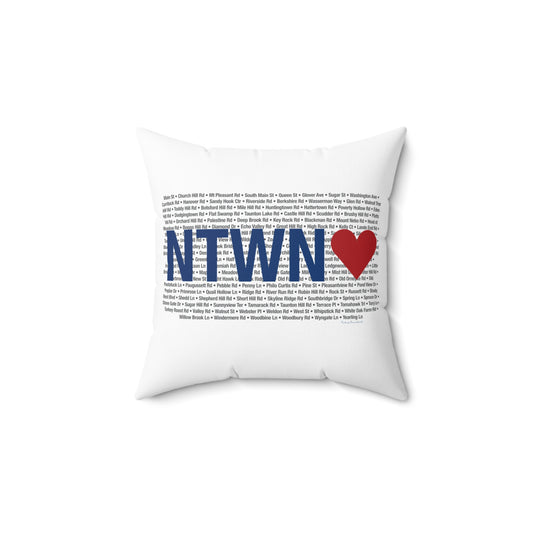 Newtown Love Spun Polyester Square Pillow