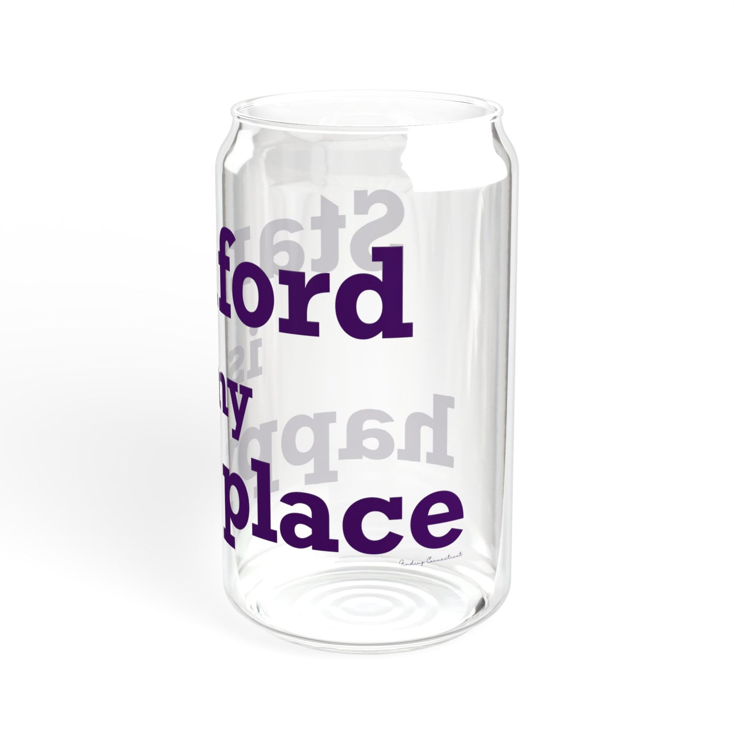 Stamford Is My Happy Place Sipper Glass, 16oz