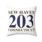 New Haven 203 Connecticut Polyester Square Pillow