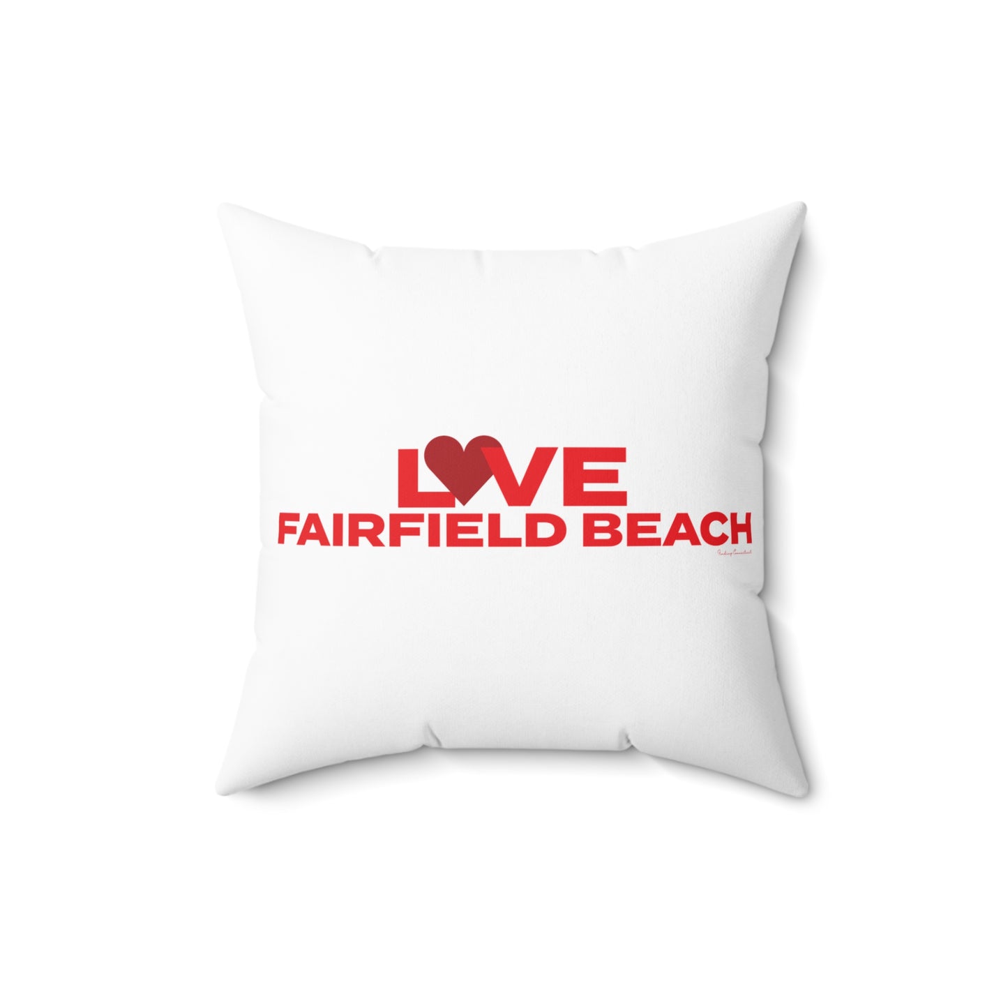 Love Fairfield Beach Spun Polyester Square Pillow