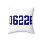 06226 Willimantic Connecticut Zip Code Spun Polyester Square Pillow