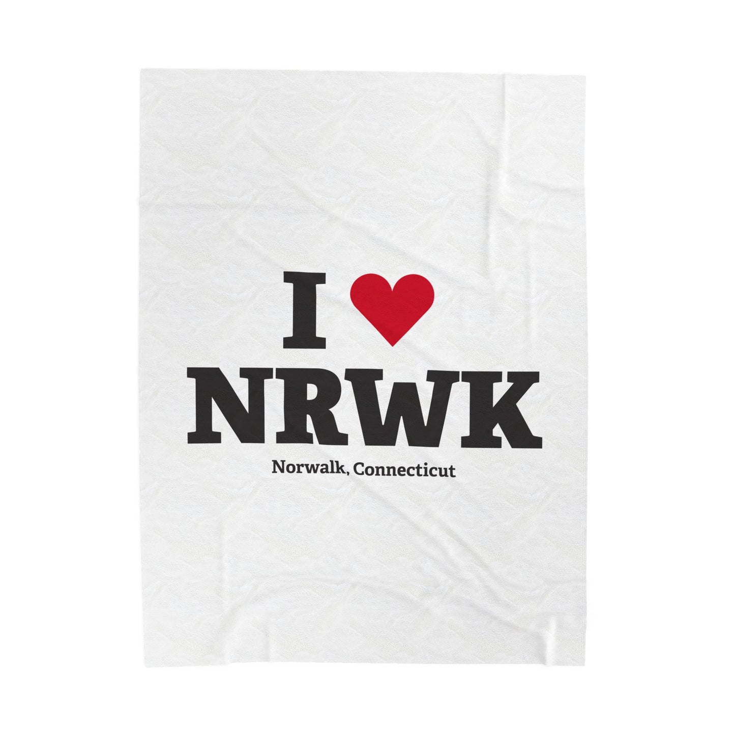 I Heart NRWK Velveteen Plush Blanket