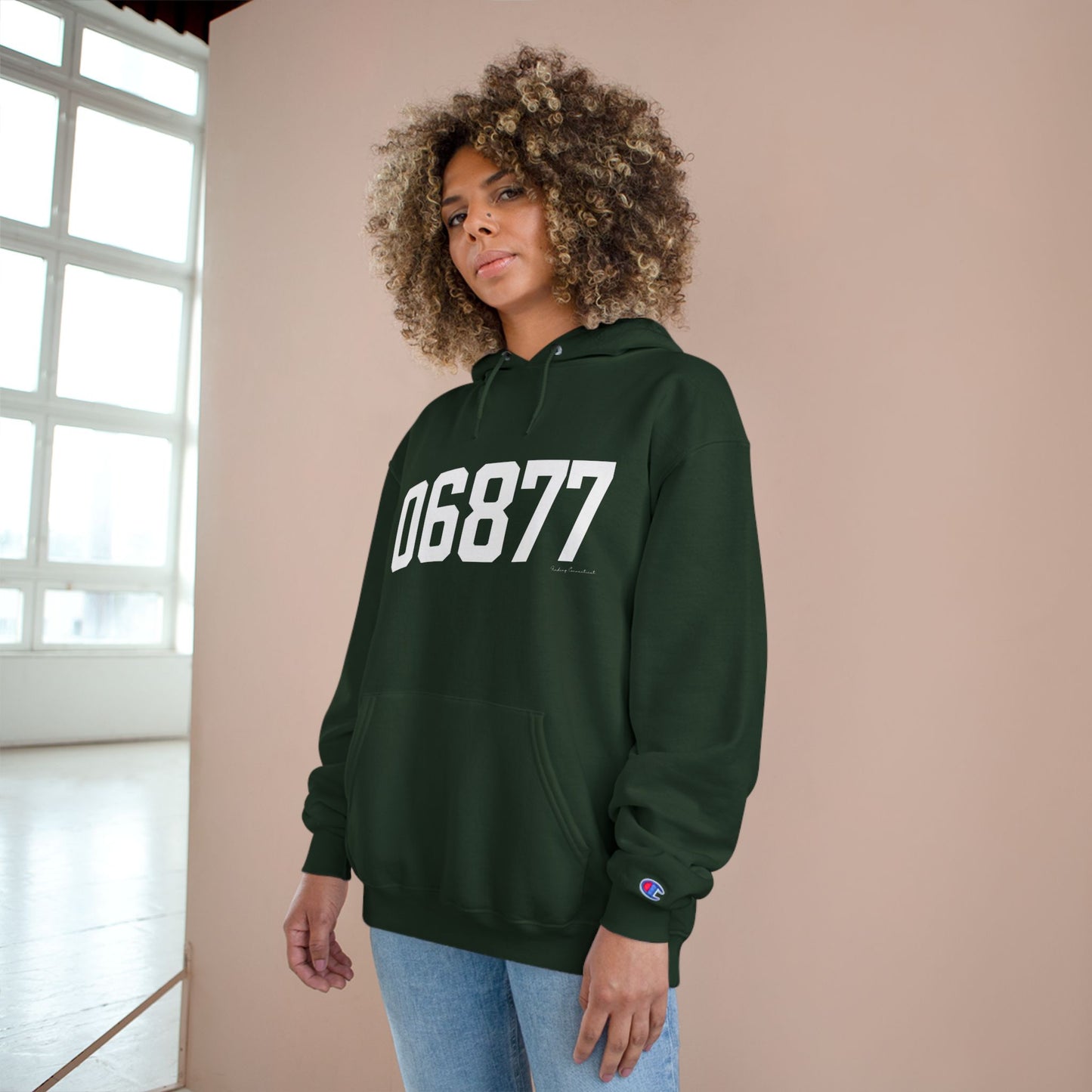 06877 Ridgefield CT Zip Code Champion Hoodie Sweatshirt