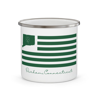 Durham Connecticut St. Patrick’s Day Flag Enamel Camping Mug