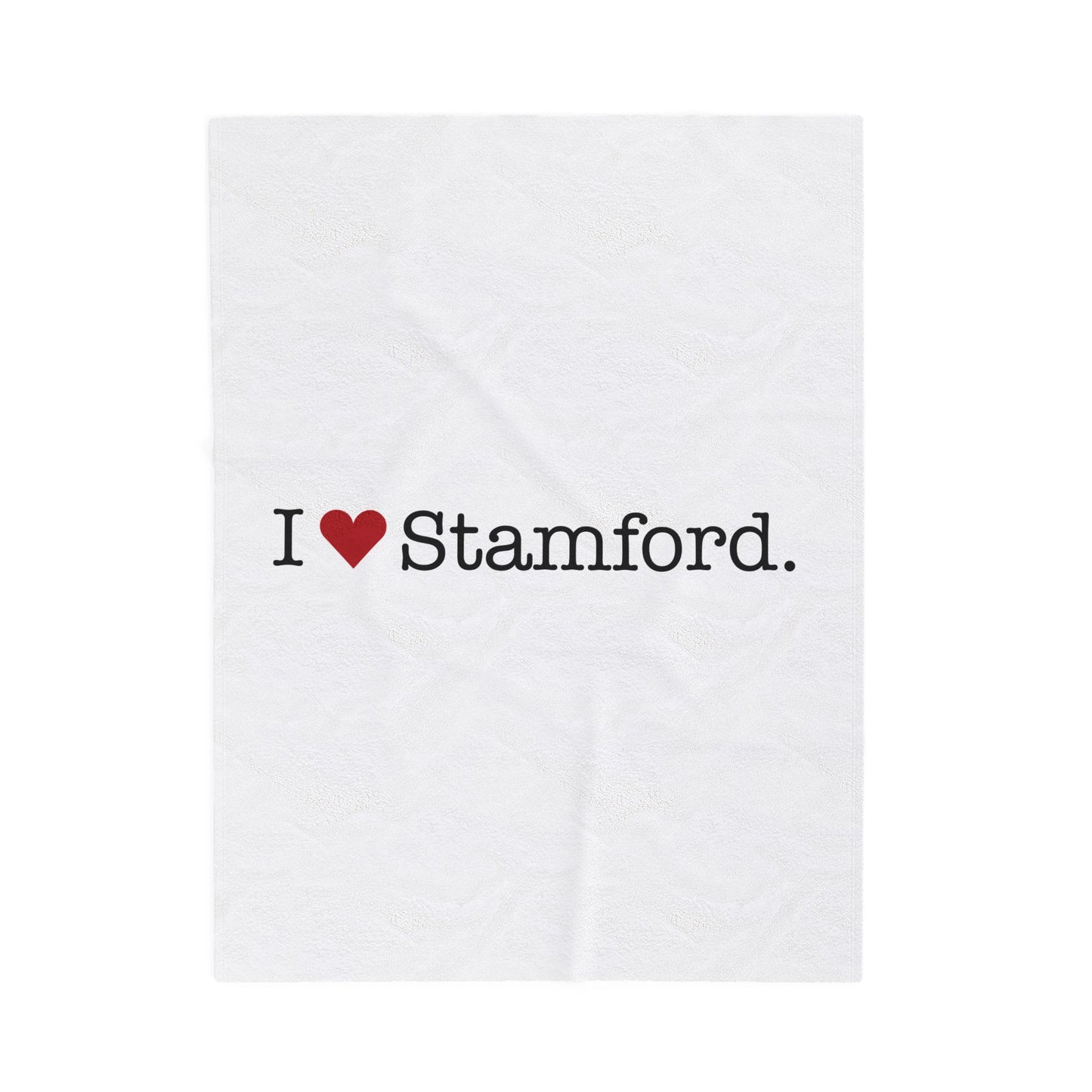 I Heart Stamford.  Velveteen Plush Blanket