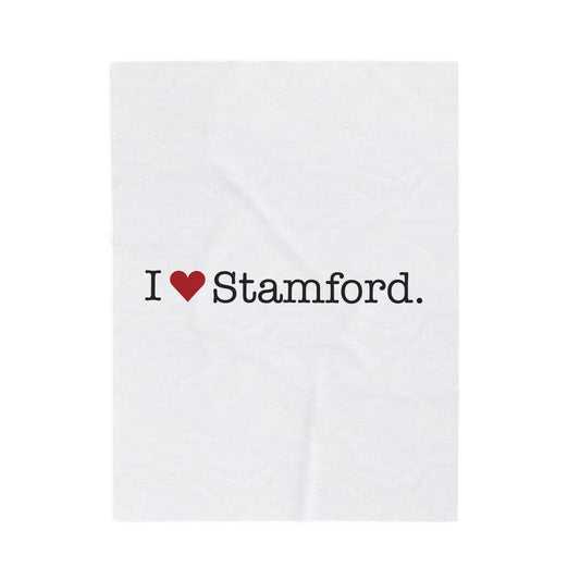 I Heart Stamford.  Velveteen Plush Blanket