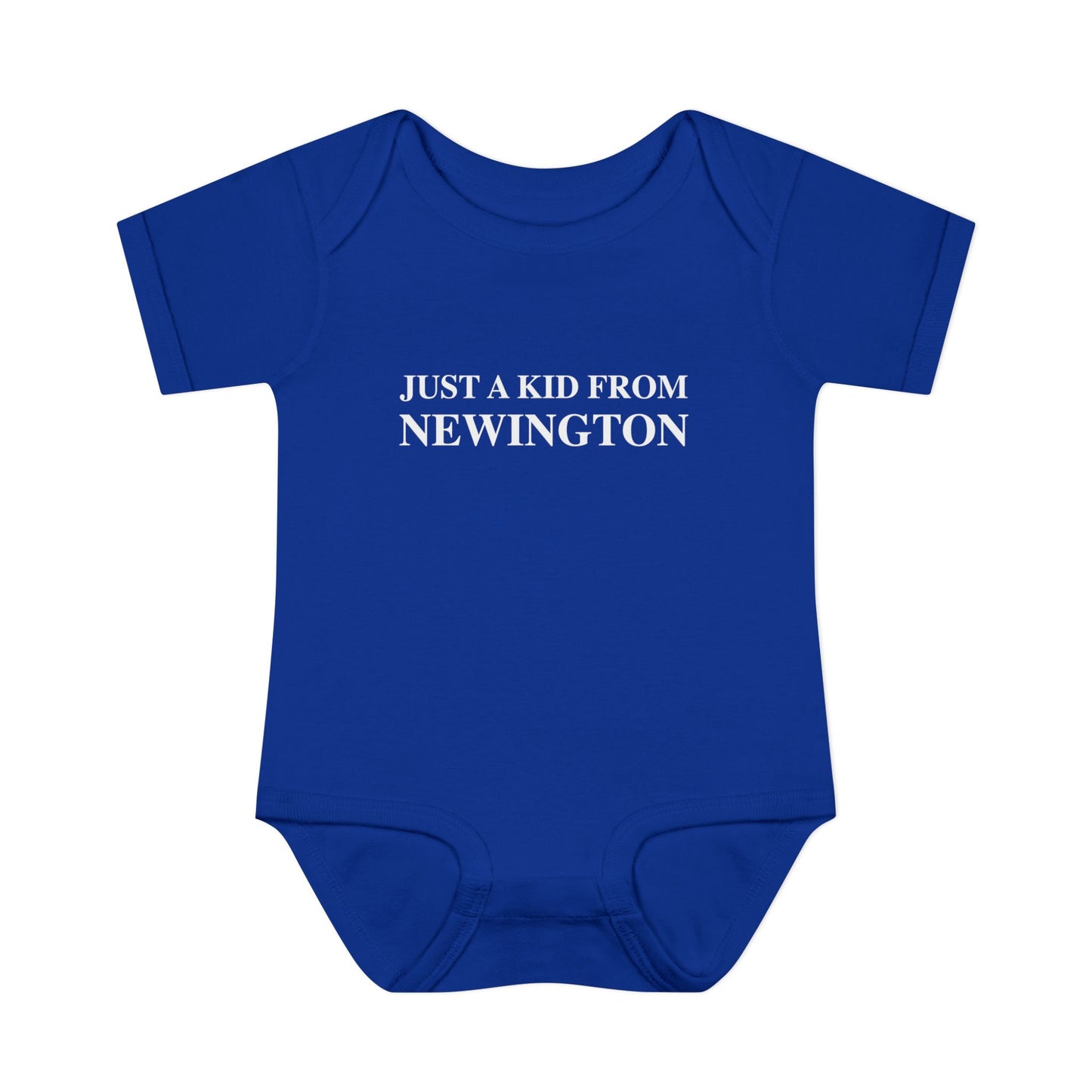Just a kid from Newington Infant Baby Rib Bodysuit