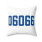06066 Vernon Connecticut Zip Code Spun Polyester Square Pillow