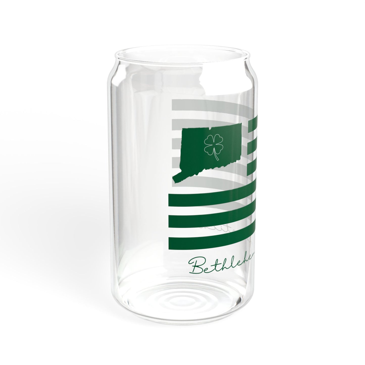 Bethlehem Connecticut St. Patrick’s Day Flag Sipper Glass, 16oz